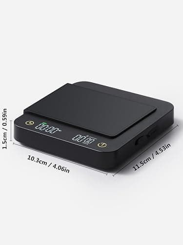 Foraco Mini-Kaffeewaage mit Timer & automatischer Zeitmessung, Präzise 3kg/0,1g Waage für Espresso & Pour-Over, Ideale K