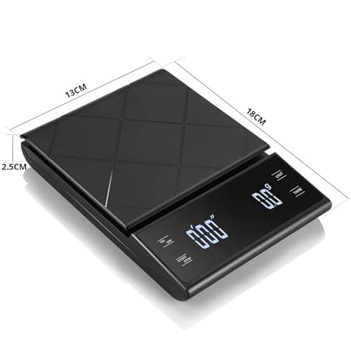 Küchenwaage Espresso Timer 3KG 0.1G LED Anzeige USB Aufladbare Tara Funktionalität
| USB Aufladbare Küchenwaage Espress