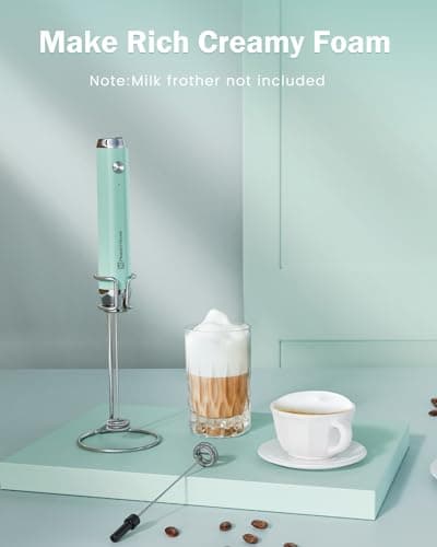 Maestri House Ladestationierter Milchfrohschläggerset (2 Stück) für Kaffeeverbraucher bei Heimbarista-Aufgaben mit Batte