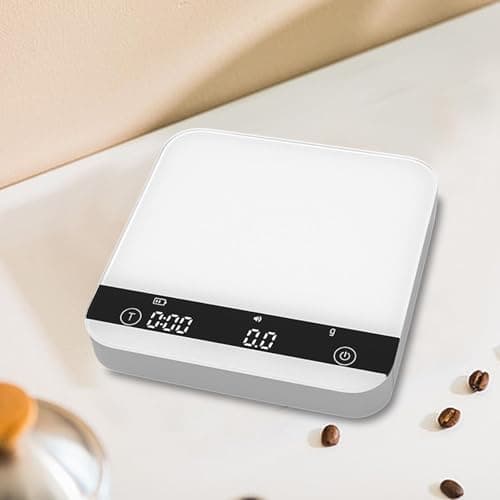 **Sharplace Mini-Kaffeewaage mit Timer für Kaffeesincible, präzise KüchenWaage, 2 kg/0,1 g, wiederaufladbare, perfektes