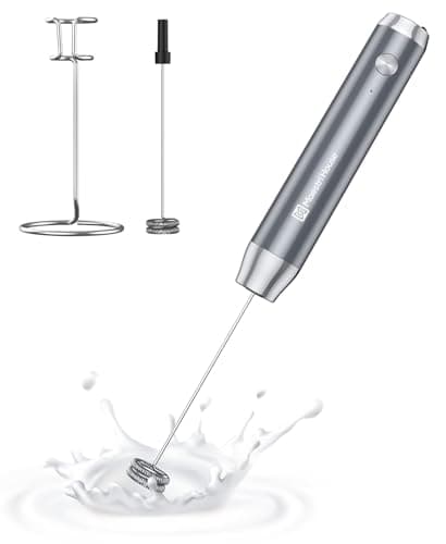 MaestriHouse wiederaufladbarer Milchaufschäumer für Küche und Bar, elektrisch wasserdicht, ClimatePartner certified, 2 S