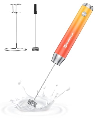 MaestriHouse wiederaufladbarer Milchaufschäumer für Küche und Bar, elektrisch wasserdicht, ClimatePartner certified, 2 S