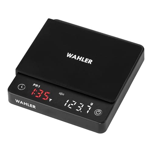 WAHLER® Kaffeewaage mit auto Timer | Präzise Barista Waage für Enthusiasten | Kammerpresse Waage klein I USB-C