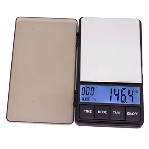 Digitale Taschen-Kaffeewaage mit Timer und Tara-Funktion, Genau zu 1000 G, Empfindlich bis 0,1 G,Ideal für Espresso-Kaff