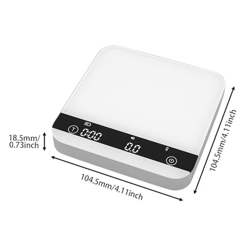 **Sharplace Mini-Kaffeewaage mit Timer für Kaffeesincible, präzise KüchenWaage, 2 kg/0,1 g, wiederaufladbare, perfektes