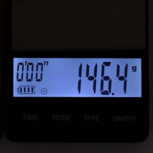 Digitale Taschen-Kaffeewaage mit Timer und Tara-Funktion, Genau zu 1000 G, Empfindlich bis 0,1 G,Ideal für Espresso-Kaff