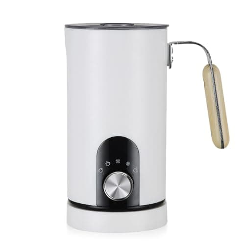 OKYUK Elektrischer Milchaufschäumer für Latte, Cappuccino & Heißmilch (Weiß)