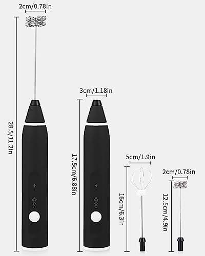 Jutyum Milchschäumer Stab Elektrisch USB Wiederaufladbar Milchausbeißer für Kaffee Lunar Grün Rot