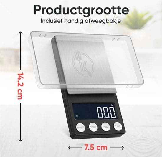 Kitchenwell digitale Mini Präzision Küchenwaage - Precision Kochen - Küchennovices - Kochen und Backen - 0,01 bis 200 Gr