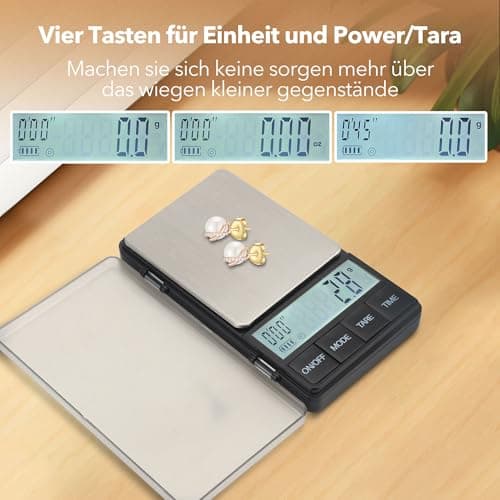 MEKOTRIN Coffee Scale für Espresso und Pour-Over Kaffee mit Timer und LCD-Display