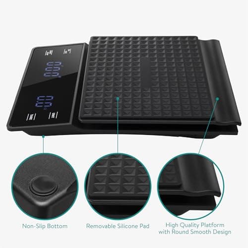 Navaris Digitale Kaffeewaage - Präzise Grammwaage mit Timer - Multifunktionale Espresso Waage für Barista und Küchenbere