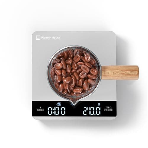 Maestri House Mini Kaffeewaage mit Timer für Espresso und Pour-Over brukende Kaffeerobbyer, wiederaufladbare Espresso Wa