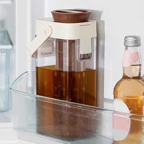 Cold Coffee Brewer - Platzsparendes Glas mit Griff, 1 Liter Cold Brew Tea Maker Küchenutensilien für Eistee und Fruchtge