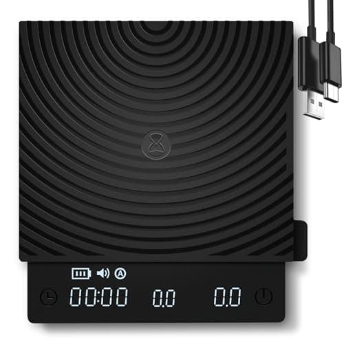 TIMEMORE Digitale Kaffeewaage für Barista, Durchflussmessung und Timer, ideal für Pour Over und Espresso, 2kg/0.1g, Schw