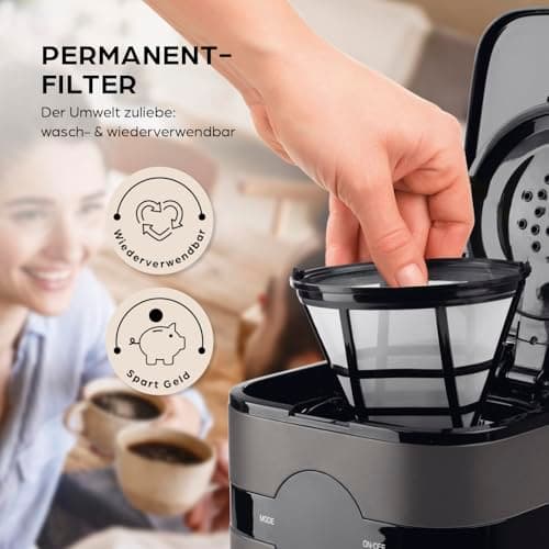Barista Filterkaffeemaschine Touch Iso | Kaffeemaschine mit Digitaldisplay & Timerfunktion | 1,25 Liter Kaffeekanne