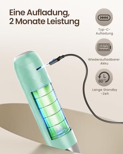 Maestri House Wiederaufladbarer Milchaufschäumer für Matcha und Latte Art, ClimatePartner certified, Edelstahlabnehmbare