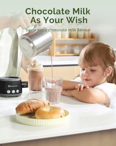Maestri House 500ml 4-in-1 Elektrischer Milchschäumer, Smart Touch Control, Warme Milch & Heiße Schokolade, Memory-Funkt