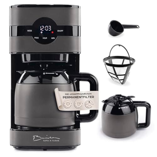 Barista Filterkaffeemaschine Touch Iso | Kaffeemaschine mit Digitaldisplay & Timerfunktion | 1,25 Liter Kaffeekanne