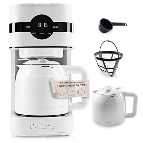 Barista Filterkaffeemaschine Touch Iso | Kaffeemaschine mit Digitaldisplay & Timerfunktion | 1,25 Liter Kaffeekanne