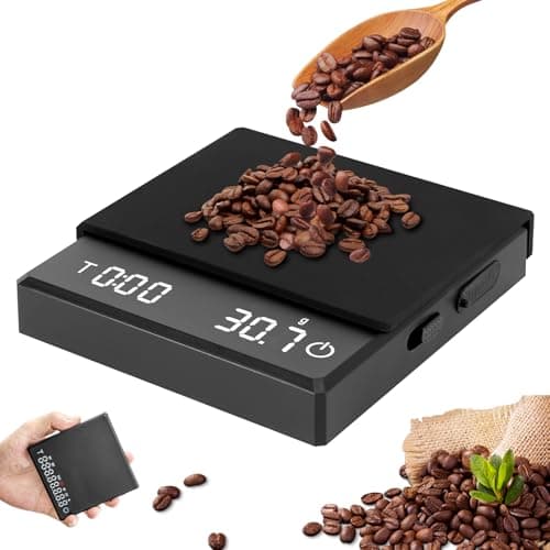 Digitale Mini-Kaffeewaage mit Timer für Präzise Kaffergieße
| Wiederaufladbare Kaffeewaage mit Schwerkraftsensor und Ti