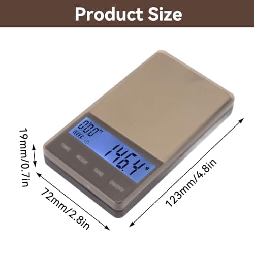 Digitale Taschenwaage Mit Timer 1000g X0,1g, Dünne Tropfkaffeevier-Liter-Waage Für Barista, Praktische Kaffeewaage Mit U