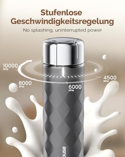 Maestri House ClimatePartner certified Milchaufschäumer Electric Milk Whisk Stufenlose Geschwindigkeit Wiederaufladbar E