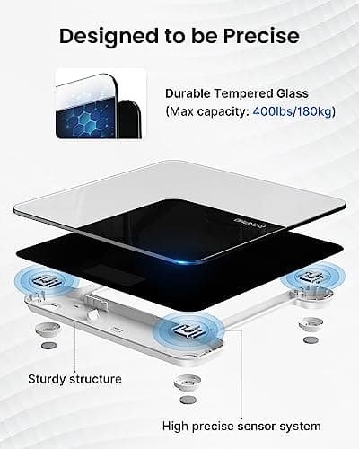 RENPHO Personenwaage, Körperwaage mit Hochpräzisions-Sensoren Schwarz  
RENPHO Küchenwaage mit LCD Display und Abstellau