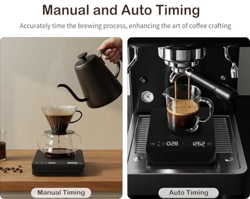 Muaket Wiederaufladbare Kaffeewaage mit Timer für Espresso und Pour-Over