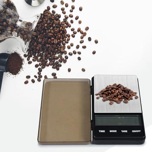 Digitale Küchenwaage zum Kochen und Backen, Wasserdichte Espresso Kaffeewaage mit Timer
| Wasserdichte Lebensmittelwaag