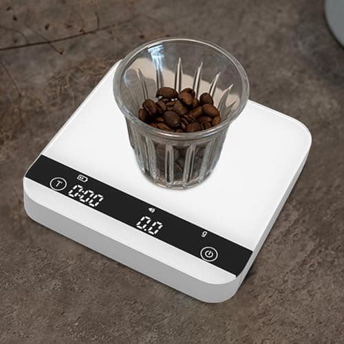 **Sharplace Mini-Kaffeewaage mit Timer für Kaffeesincible, präzise KüchenWaage, 2 kg/0,1 g, wiederaufladbare, perfektes