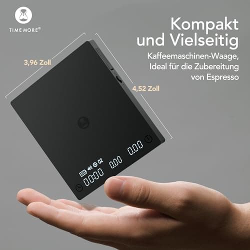 TIMEMORE Black Mirror Mini digitale Kaffeewaage mit Timer für Kaffeeitreiber
| TIMEMORE Black Mirror Mini 2 kg/0,1 g Ka