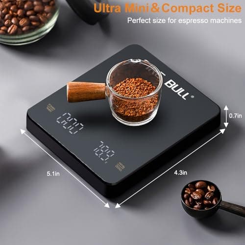OBEST Mini Kaffeewaage mit Timer für Coffee-Lovers in der Küche
| OBEST 3kg/0.1g Hochpräzise Wiederaufladbare Küchenwaa