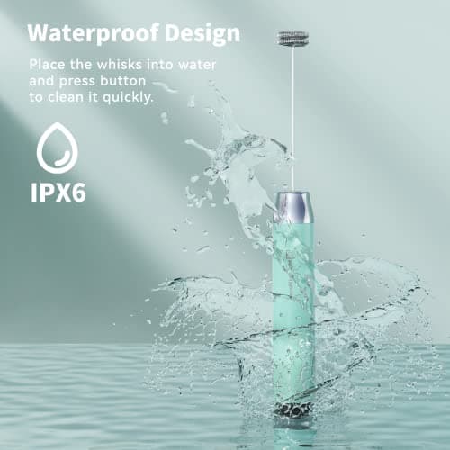 MaestriHouse wiederaufladbarer Milchaufschäumer für Küche und Bar, elektrisch wasserdicht, ClimatePartner certified, 2 S