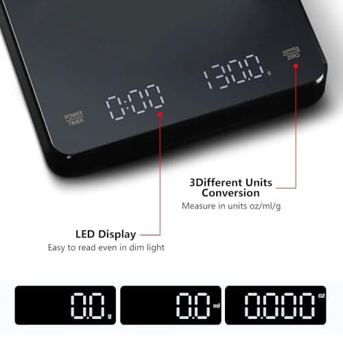 Mini Elektronische Kaffee Waage mit Timer 3kg 0,1g Hohe Präzision LED Bildschirm für Kaffee Mischung Espresso

|Digital