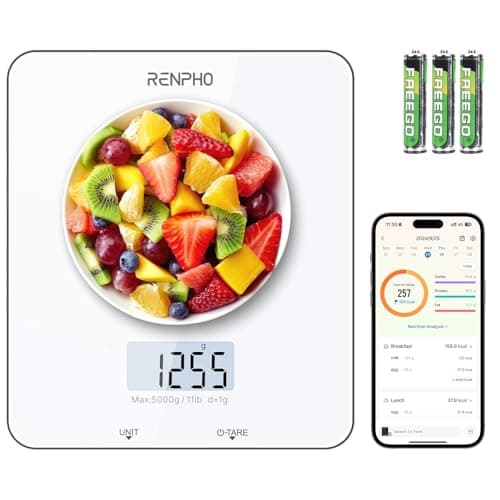 RENPHO Personenwaage, Körperwaage mit Hochpräzisions-Sensoren Schwarz  
RENPHO Küchenwaage mit LCD Display und Abstellau