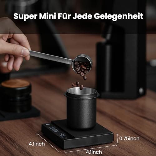 MHW-3BOMBER Mini Kaffewaage für Espresso & Pour-Over Kaffee, Präzisionswaage mit Timer & Schwerkraftsensor, 2kg/0,1g Sch