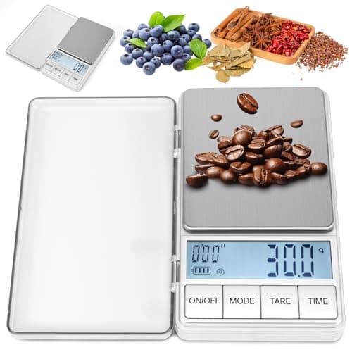 Kaffeewaage 0,1 Karat Silber, Präzise Lebensmittelwaage zur Gewichtsmessung von Schmuck, Gold, Medizinprodukten und Kaff