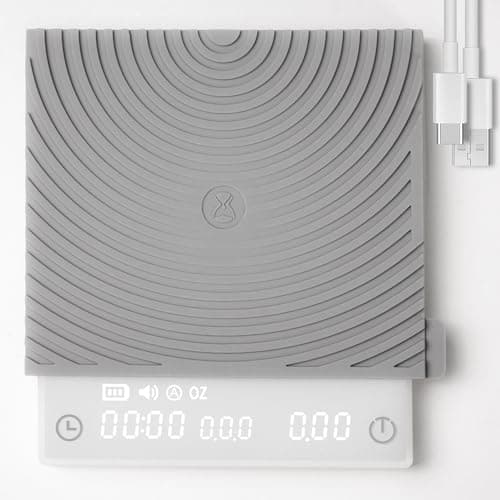 TIMEMORE Digitale Kaffeewaage für Barista, Durchflussmessung und Timer, ideal für Pour Over und Espresso, 2kg/0.1g, Schw