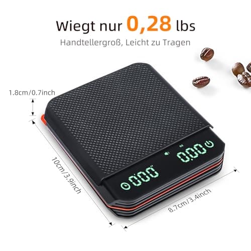 Carehabi Küchenwaage Digital mit Timer für professionelle Küchenarbeiter bei(console)ugengetVarmung und hoher Präzision