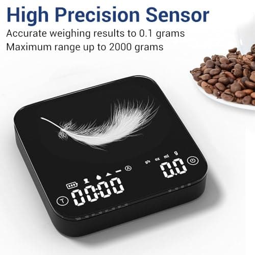 Mini Kaffeewaage mit Timer für Espresso und Gießkaffee
| USB Wiederaufladbare House Espresso Waage 2 kg/0,1 g genau
| S