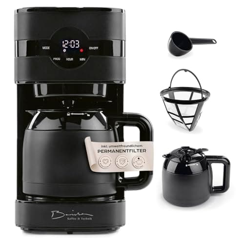 Barista Filterkaffeemaschine Touch Iso | Kaffeemaschine mit Digitaldisplay & Timerfunktion | 1,25 Liter Kaffeekanne