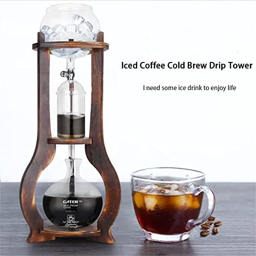 KAYLA-lan Ice Drip Kaffeekanne mit Geschwindigkeitseinstellung für Hausreisen und Küche, 6-8 Tassen Edelstahlfilter Cold