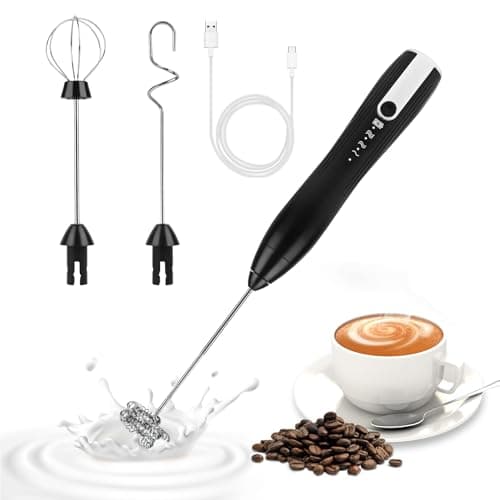 Elektrischer Milchaufschäumer Weinsamkeit 3 Heads USB-Stab Edelstahl Kaffee Latte Macha Cappuccino