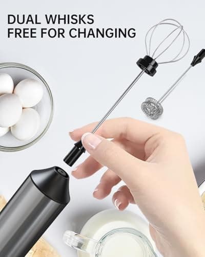 CIRCLE JOY Milchaufschäumer Stab Wiederaufladbar Milchaufschäumer Elektrisch Mit 3 Geschwindigkeiten Für Heiße Schokolad