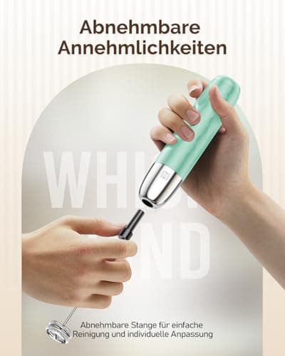 Maestri House Wiederaufladbarer Milchaufschäumer für Matcha und Latte Art, ClimatePartner certified, Edelstahlabnehmbare