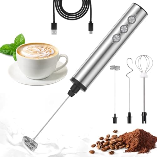 MOSUO Elektrischer Milchaufschäumer für Latte, Matcha-Tee, Cappuccino - Handheld Mini-Getränkemixer mit Batterie
MOSUO B