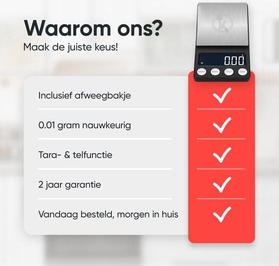 Kitchenwell digitale Mini Präzision Küchenwaage - Precision Kochen - Küchennovices - Kochen und Backen - 0,01 bis 200 Gr