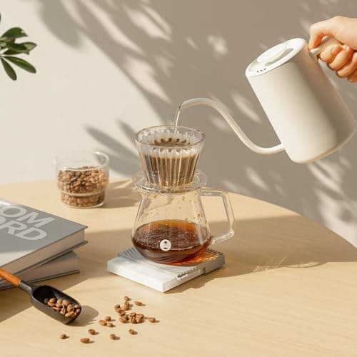 TIMEMORE Kaffeewäge Basic mini Elektronisch - Ultradünn, Leicht und mit Wasserdurchflussmenge & Timer - Küche/Backen/Koc