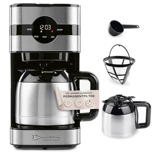Barista Filterkaffeemaschine Touch Iso | Kaffeemaschine mit Digitaldisplay & Timerfunktion | 1,25 Liter Kaffeekanne