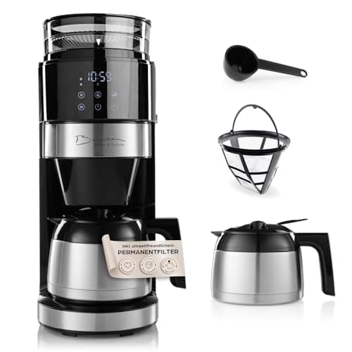 Barista Filterkaffeemaschine Touch Iso | Kaffeemaschine mit Digitaldisplay & Timerfunktion | 1,25 Liter Kaffeekanne